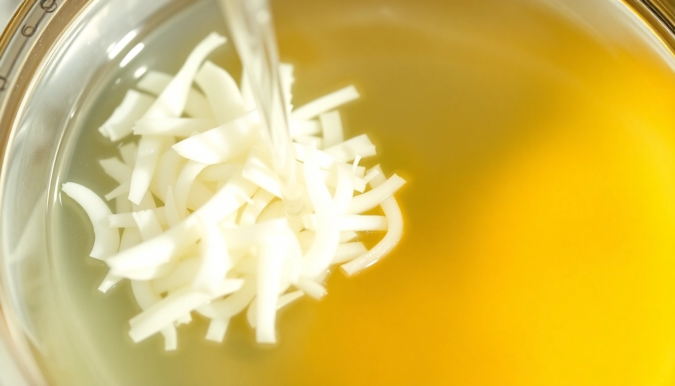 Preparing Minced Garlic in water for cooking with fresh garlic and clear water in a bowl,